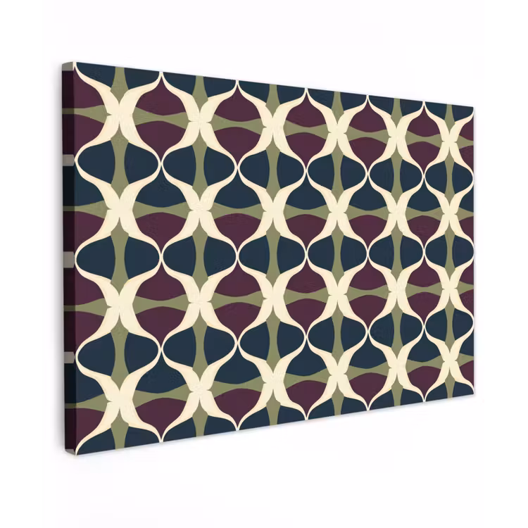 Abstract - Retro - Kleurrijk Tuinposter op houten frame 2 cm dik klein 845 -3d