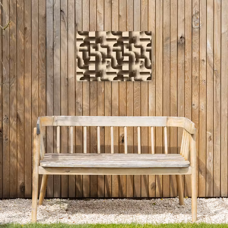 Abstract - Retro - Zwart Tuinposter op houten frame 2 cm dik klein 845 -sfeer4