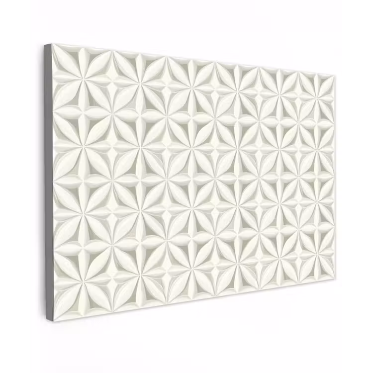 Abstract - Structuur - Grijs - Wit Tuinposter op houten frame 2 cm dik klein 845 -3d