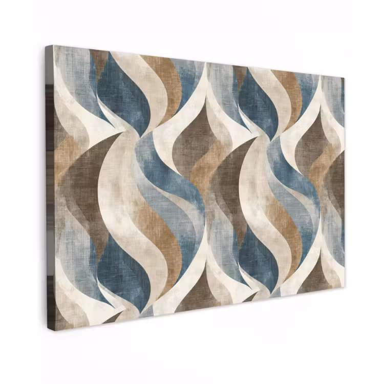 Abstract - Golven - Kleurrijk Tuinposter op houten frame 2 cm dik klein 845 -3d