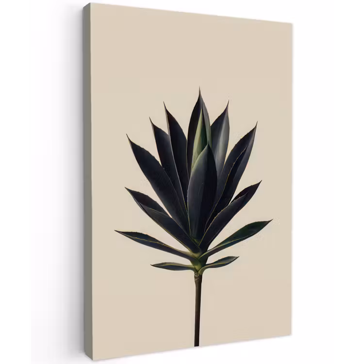 Agaveplant - Symmetrisch - Groen Tuinposter op houten frame 2 cm dik klein -3d