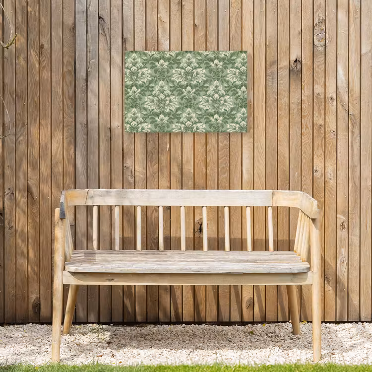 Sierlijk - Lichtgroen - Planten - Patroon - Getailleerd Tuinposter op houten frame 2 cm dik klein 845 -sfeer4