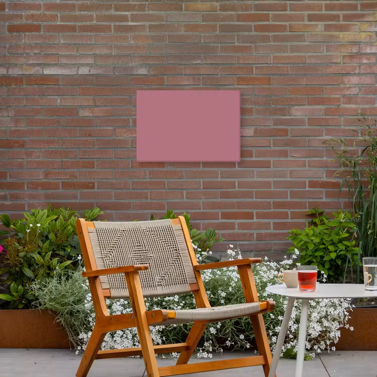 Antique - Mauve - Roze Tuinposter op houten frame 2 cm dik klein 845 -sfeer3