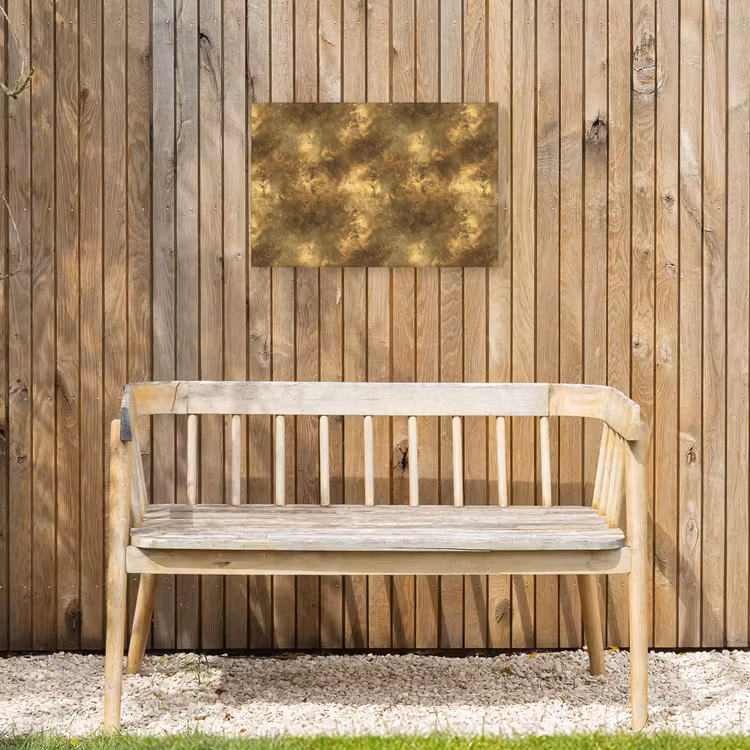 Antiek - Metaallook - Goud Tuinposter op houten frame 2 cm dik klein 845 -sfeer4