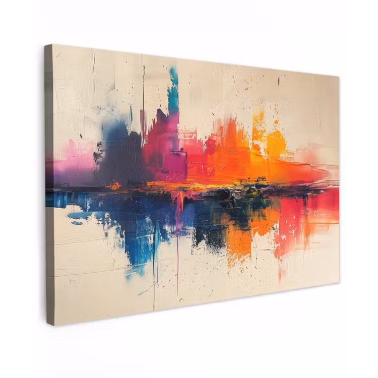 Watercolor - Kunst - Modern Tuinposter op houten frame 2 cm dik klein -3d