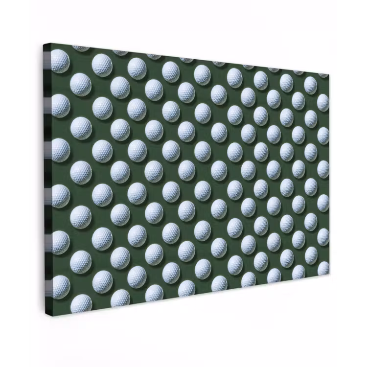 Ballen - Golf - Groen Tuinposter op houten frame 2 cm dik klein 845 -3d