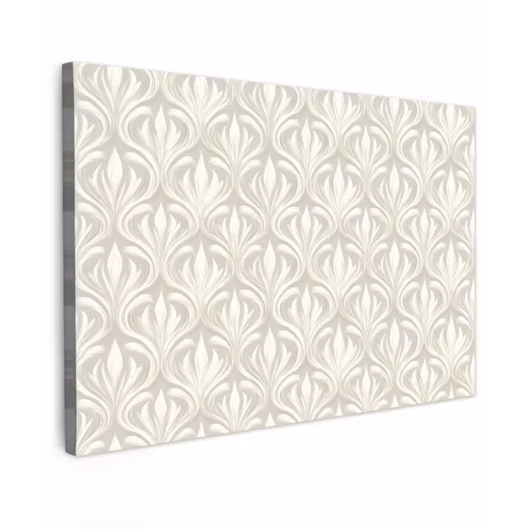 Barok - Patroon - Beige Tuinposter op houten frame 2 cm dik klein 845 -3d