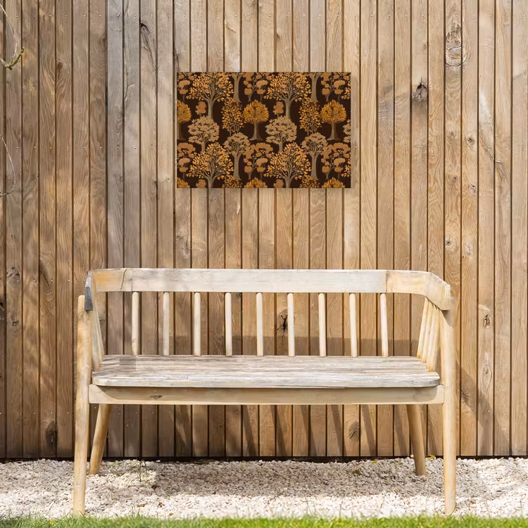 Bomen - Patroon - Bruin Tuinposter op houten frame 2 cm dik klein 845 -sfeer4