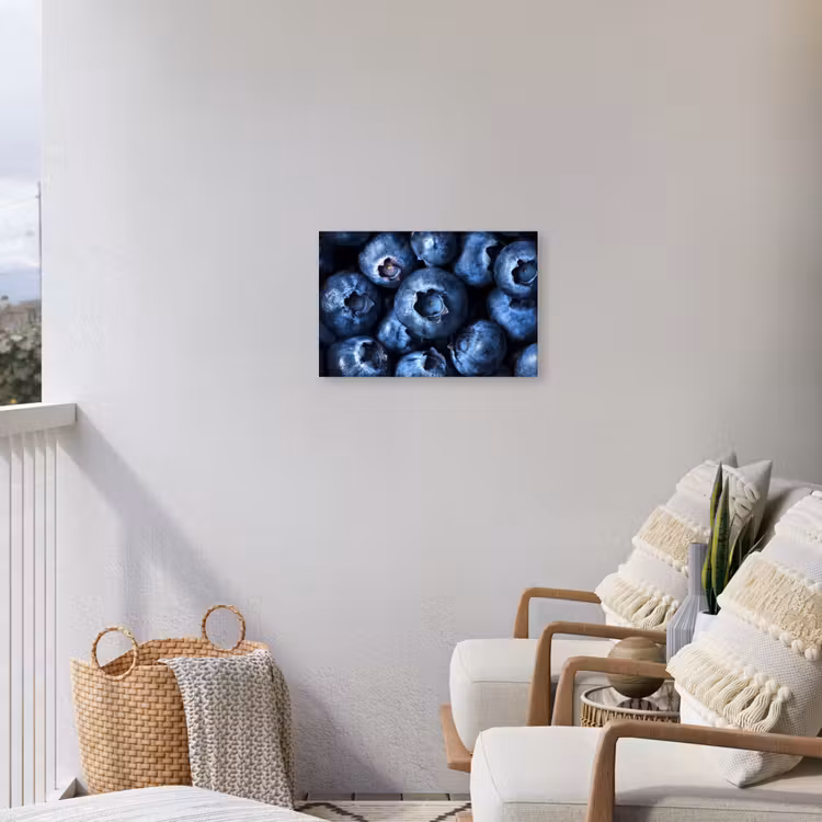 Bessen - Blauw - Fruit Tuinposter op houten frame 2 cm dik klein -sfeer1