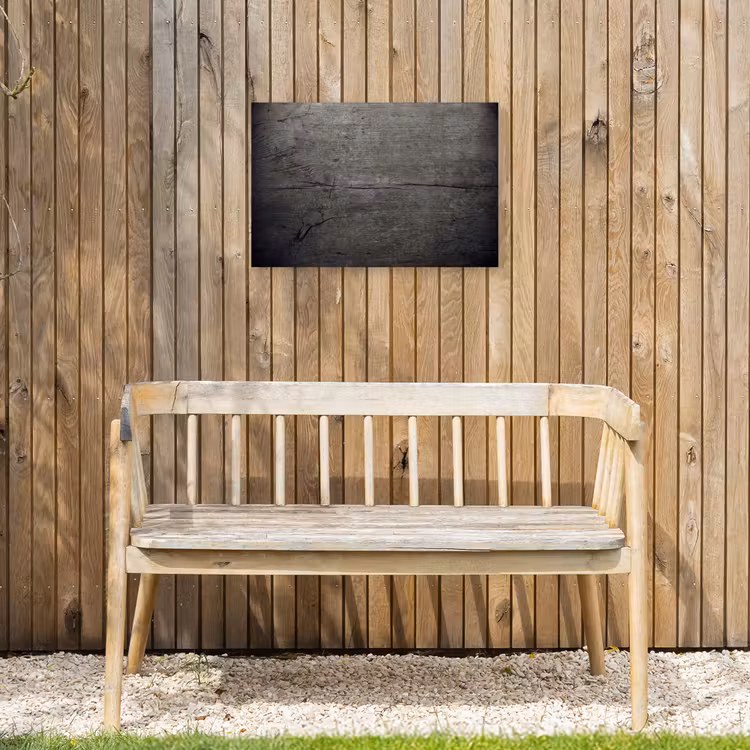 Beton - Grijs - donker Tuinposter op houten frame 2 cm dik klein -sfeer4