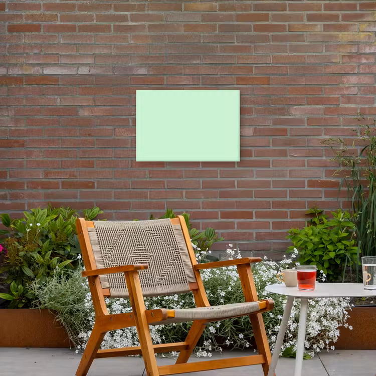 Pale - Mint - Groen Tuinposter op houten frame 2 cm dik klein 845 -sfeer3