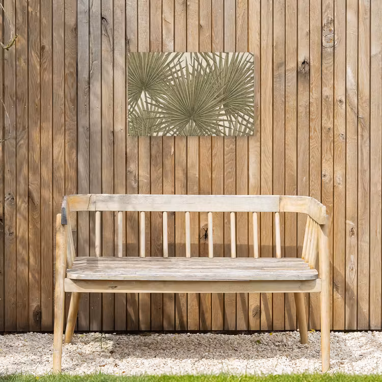 Blad - Tropisch - Patroon - Natuur - Groen Tuinposter op houten frame 2 cm dik klein -sfeer4