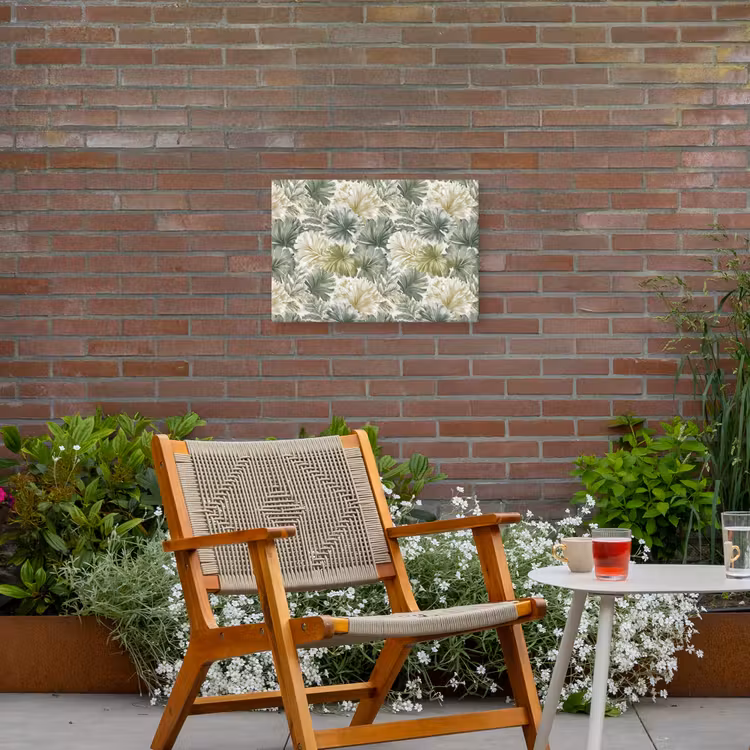Bladeren - Botanisch - Groen Tuinposter op houten frame 2 cm dik klein 845 -sfeer3