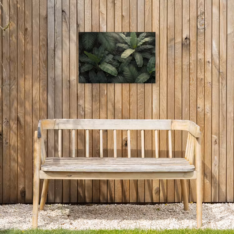 Bladeren - Groen - Tropisch - Natuur Tuinposter op houten frame 2 cm dik klein -sfeer4