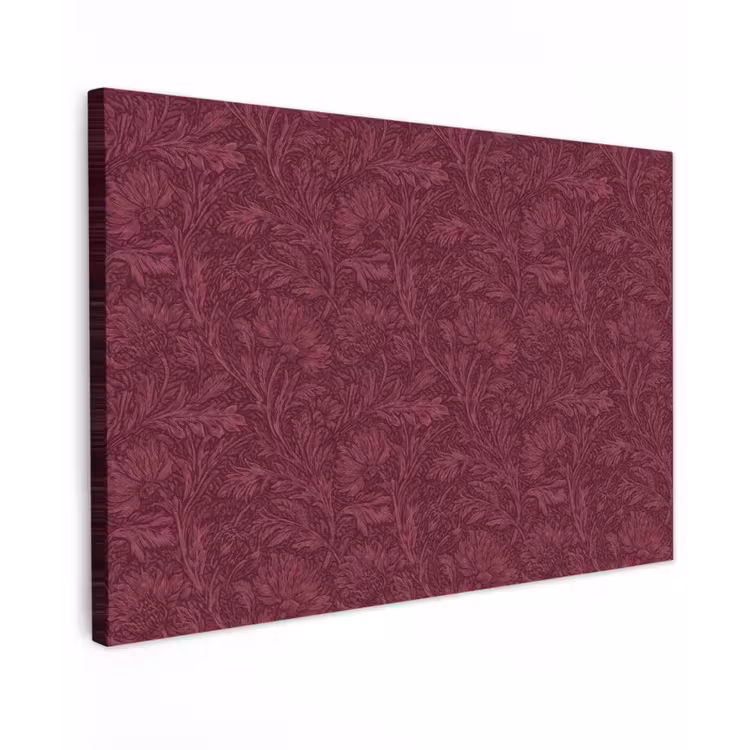 Bladeren - Patroon - Paars Tuinposter op houten frame 2 cm dik klein 845 -3d