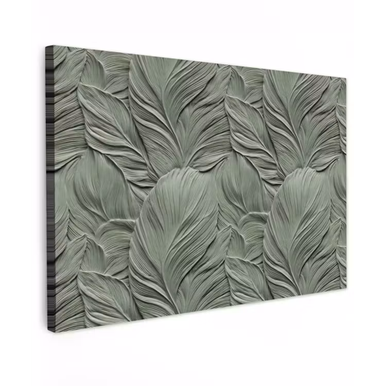 Bladeren - Textuur - Groen Tuinposter op houten frame 2 cm dik klein 845 -3d