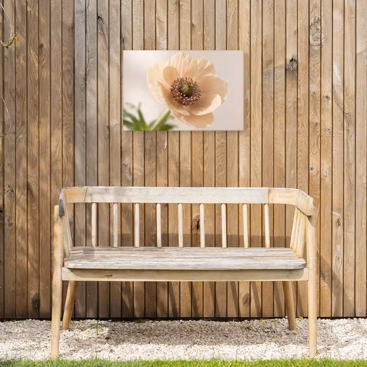 Bloem - Minimalistisch - Groen Tuinposter op houten frame 2 cm dik klein -sfeer4