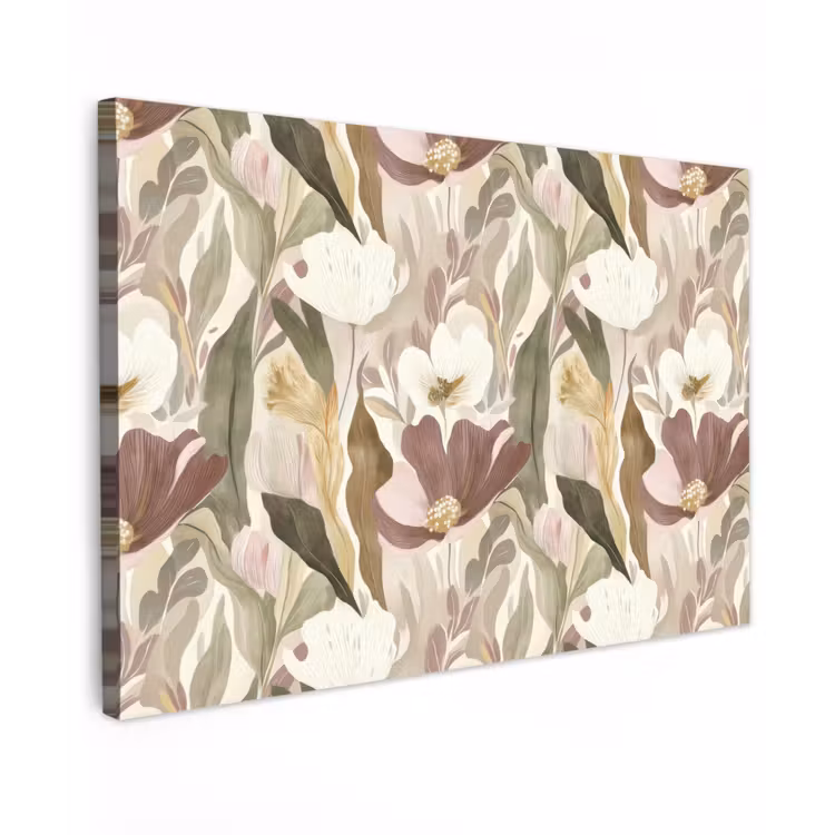 Bloemen - Aquarel - Kleurrijk Tuinposter op houten frame 2 cm dik klein 845 -3d