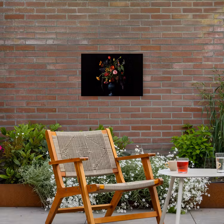 Bloemen - Bessen - Klassiek Tuinposter op houten frame 2 cm dik klein -sfeer3