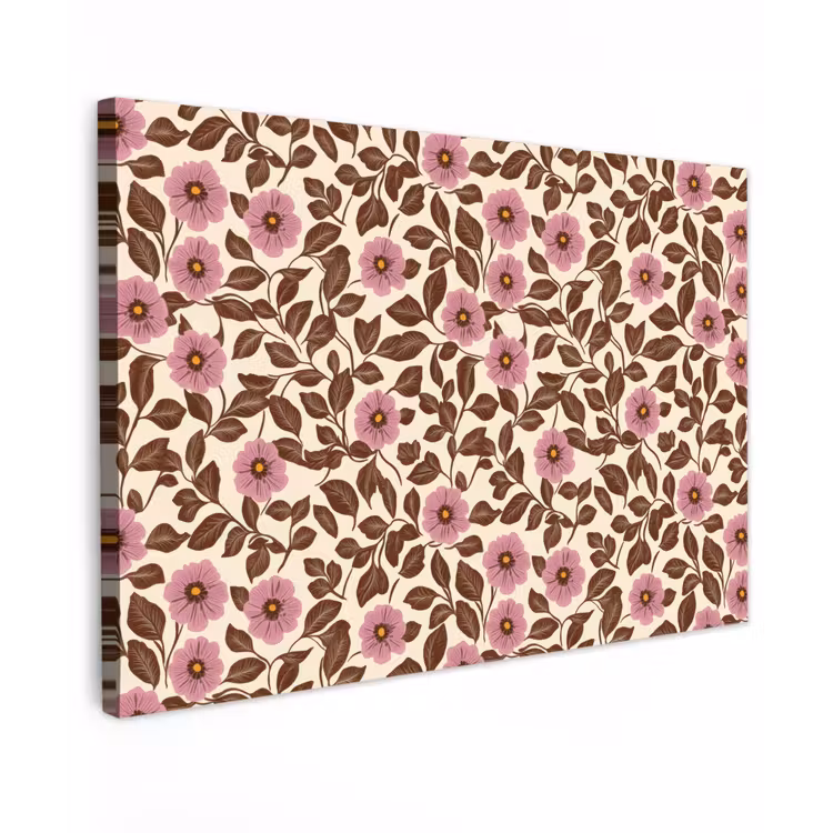 Bloemen - Bladeren - Kleurrijk Tuinposter op houten frame 2 cm dik klein 845 -3d
