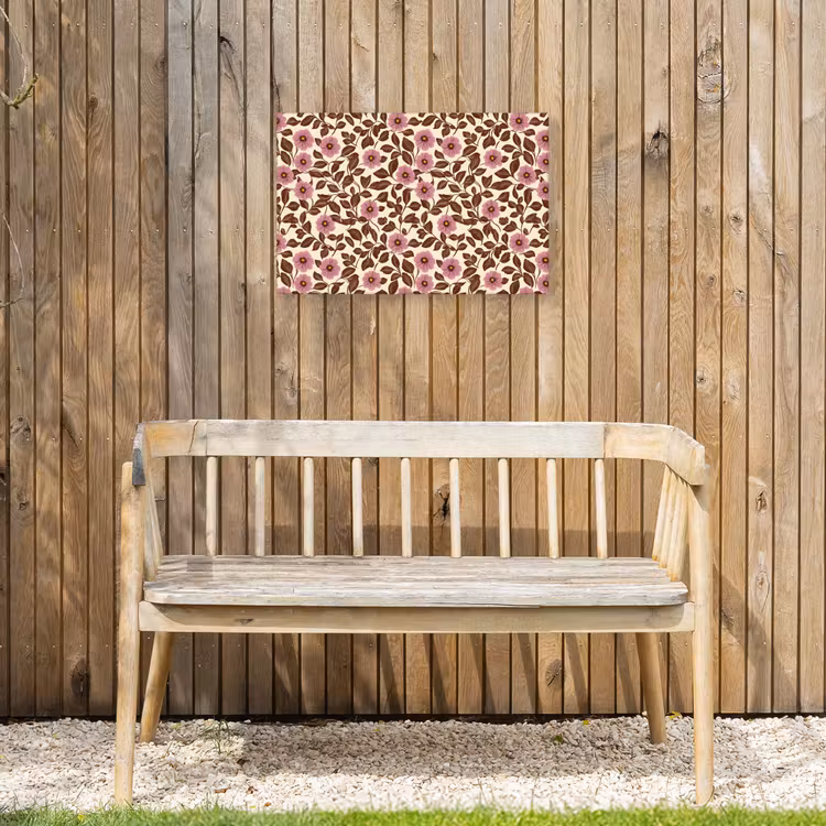 Bloemen - Bladeren - Kleurrijk Tuinposter op houten frame 2 cm dik klein 845 -sfeer4