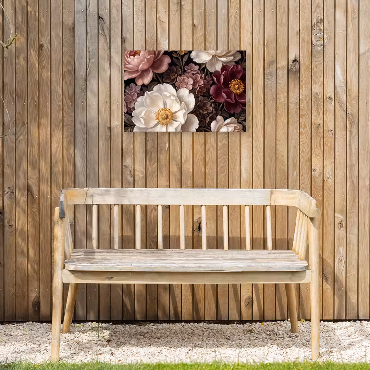 Bloemen - Boeket - Klassiek - Donker - Rood Tuinposter op houten frame 2 cm dik klein -sfeer4