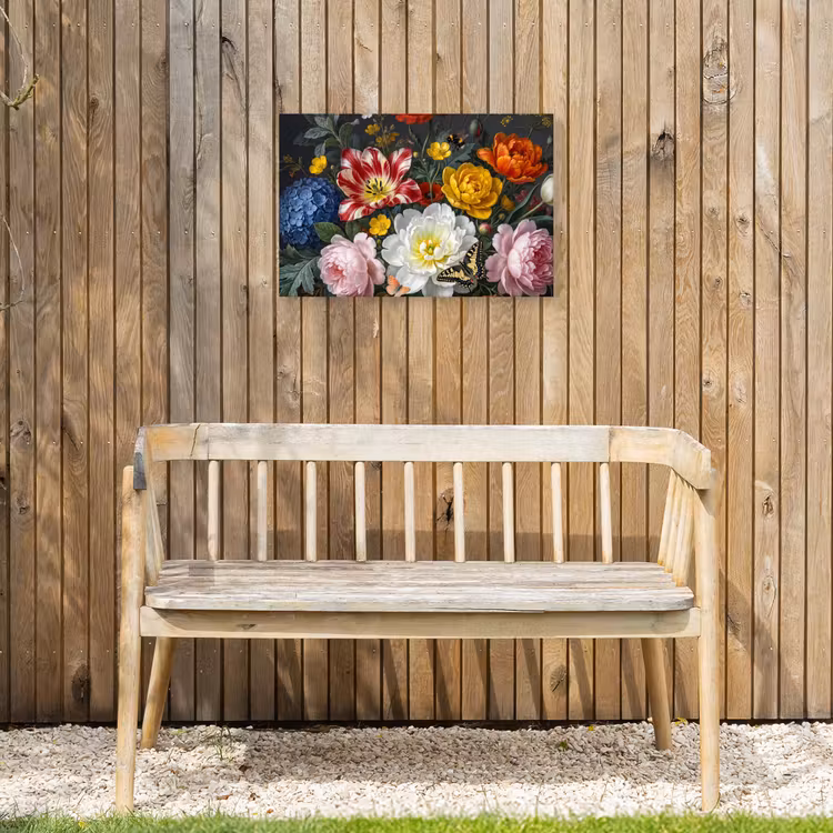 Bloemen - Boeket - Klassiek - Kleurrijk - Natuur Tuinposter op houten frame 2 cm dik klein -sfeer4