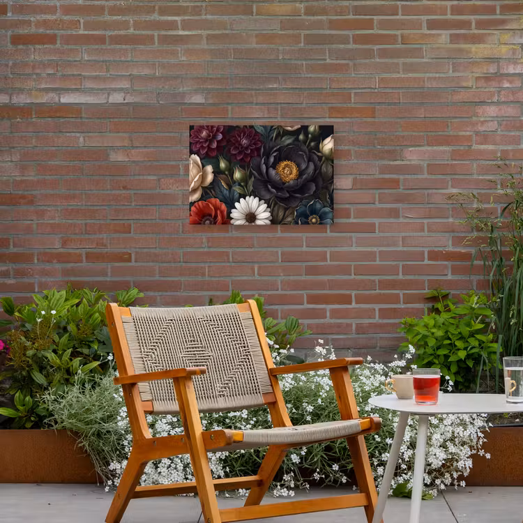 Bloemen - Boeket - Natuur - Klassiek - Weelderig Tuinposter op houten frame 2 cm dik klein -sfeer3
