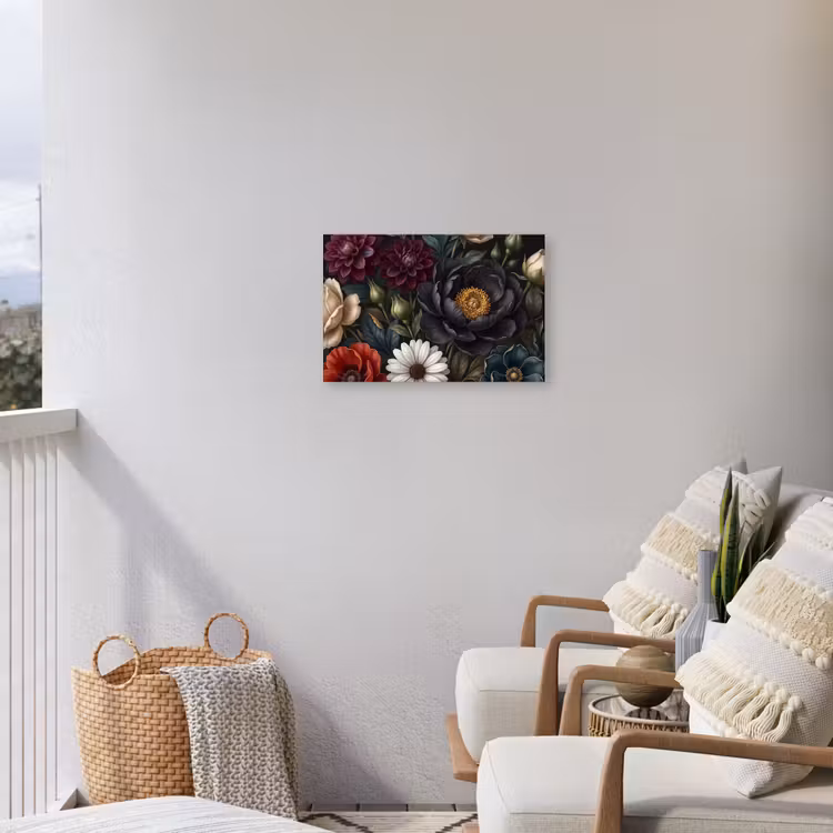 Bloemen - Boeket - Natuur - Klassiek - Weelderig Tuinposter op houten frame 2 cm dik klein -sfeer1
