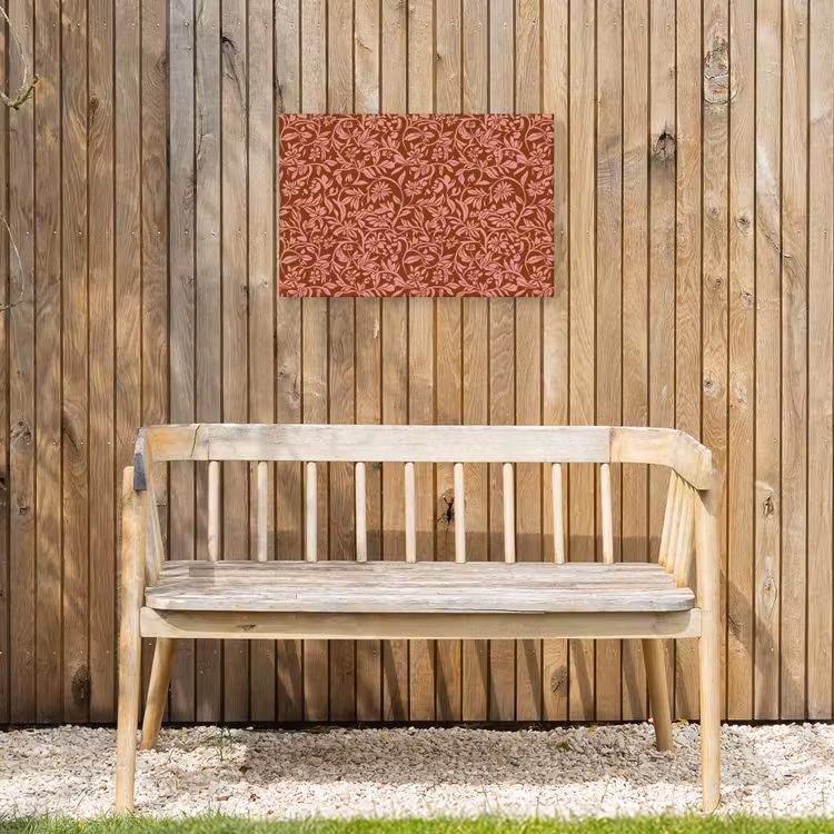 Bloemen - Print - Roze Tuinposter op houten frame 2 cm dik klein 845 -sfeer4