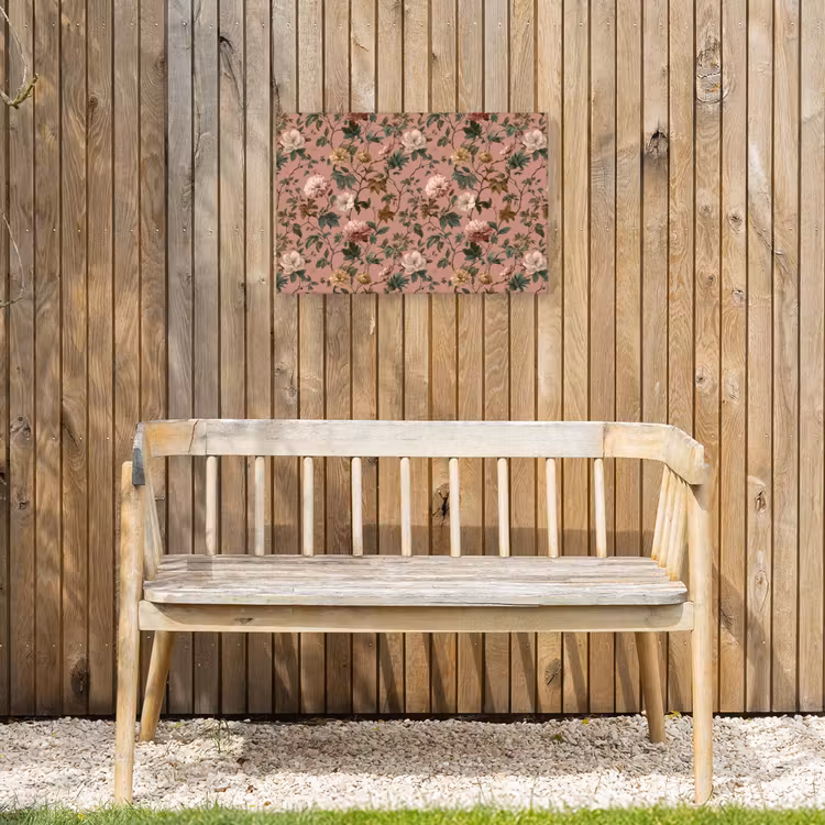 Bloemen - Klassiek - Roze Tuinposter op houten frame 2 cm dik klein 845 -sfeer4