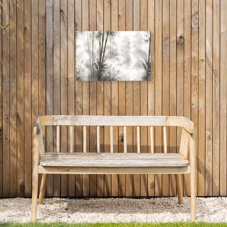 Bloemen - Knop - Tuin - Illustratie - Wit Tuinposter op houten frame 2 cm dik klein -sfeer4