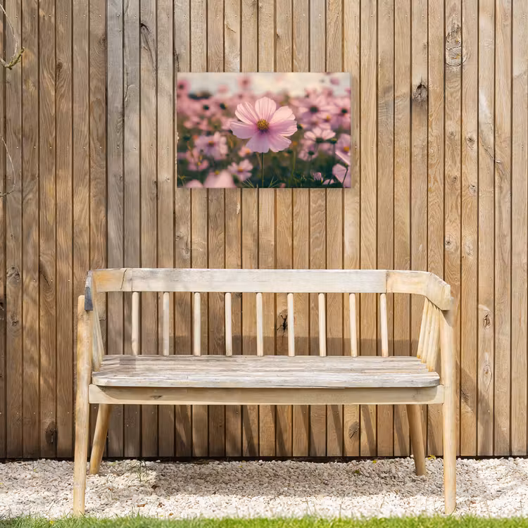 Bloemen - Paars - Wazig Tuinposter op houten frame 2 cm dik klein -sfeer4