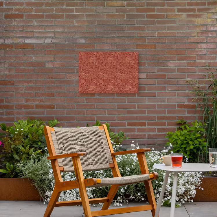 Bloemen - Motief - Rood Tuinposter op houten frame 2 cm dik klein 845 -sfeer3