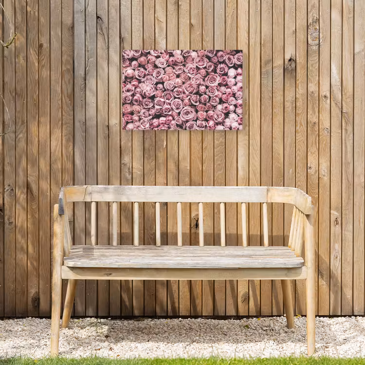 Bloemen - Rozen - Natuur - Roze - Botanisch Tuinposter op houten frame 2 cm dik klein -sfeer4