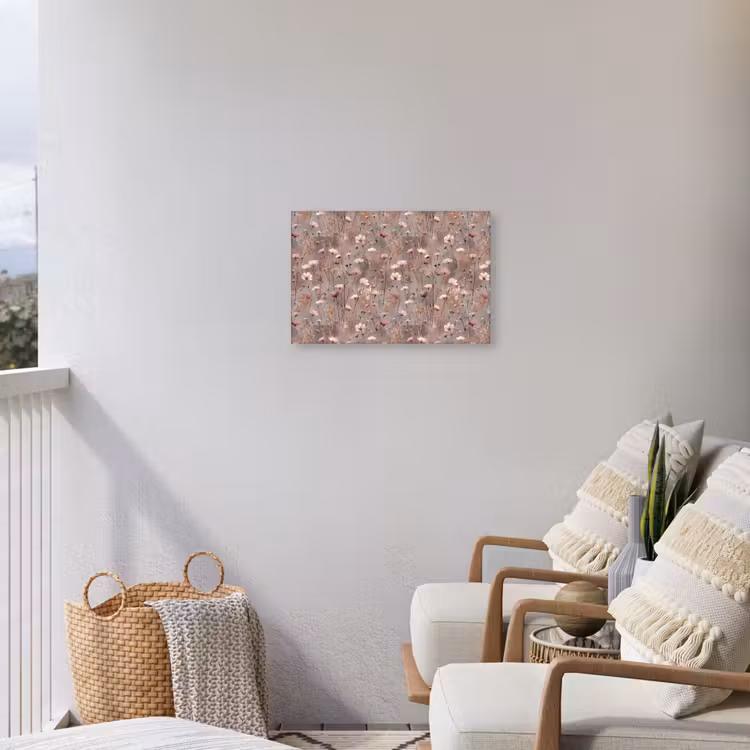 Bloemen - Wild - Pastel Tuinposter op houten frame 2 cm dik klein 845 -sfeer1