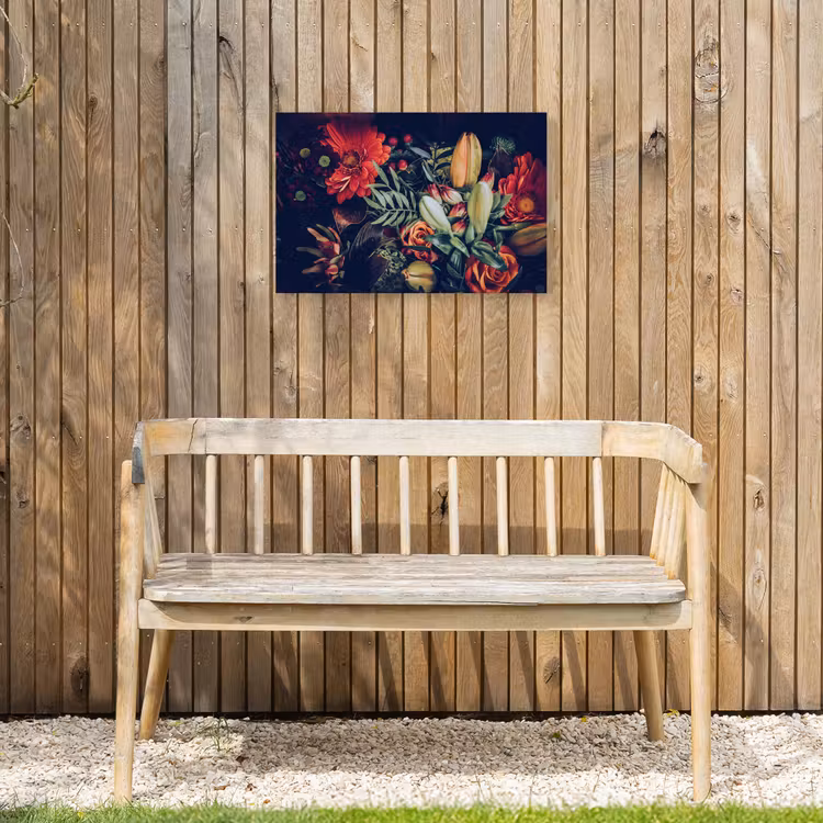 Boeket - Stilleven - Bloemen - Planten - Rood Tuinposter op houten frame 2 cm dik klein -sfeer4