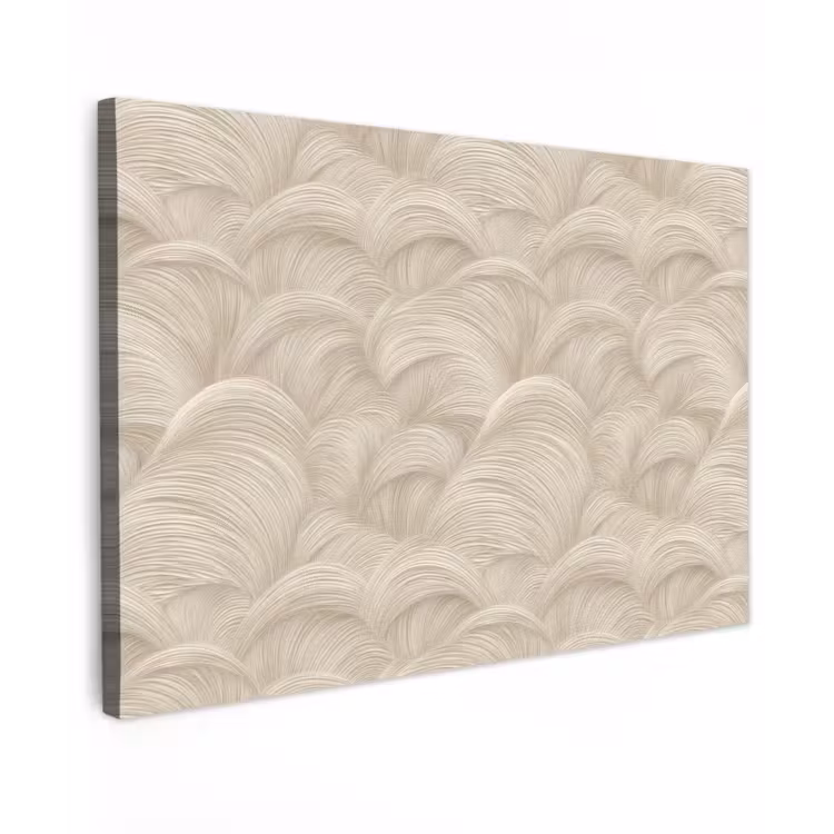 Bogen - Patroon - Beige Tuinposter op houten frame 2 cm dik klein 845 -3d