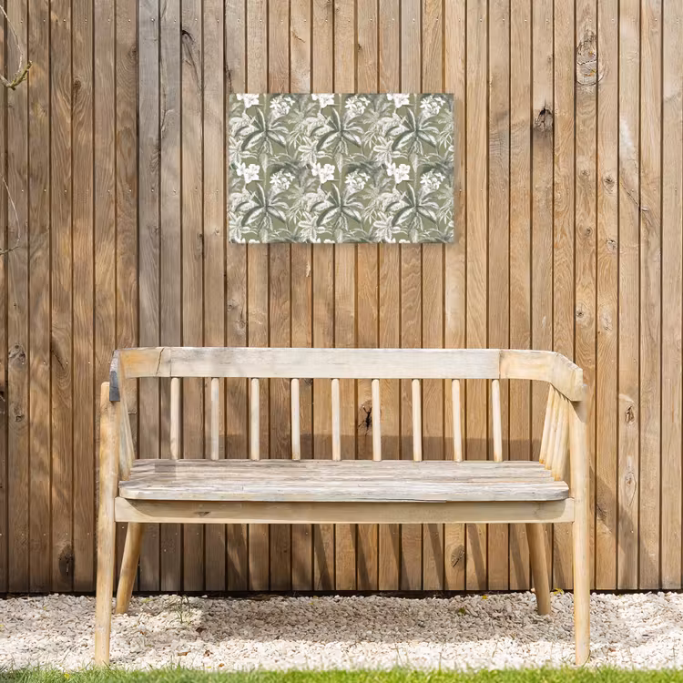 Botanisch - Bloemen - Groen Tuinposter op houten frame 2 cm dik klein 845 -sfeer4