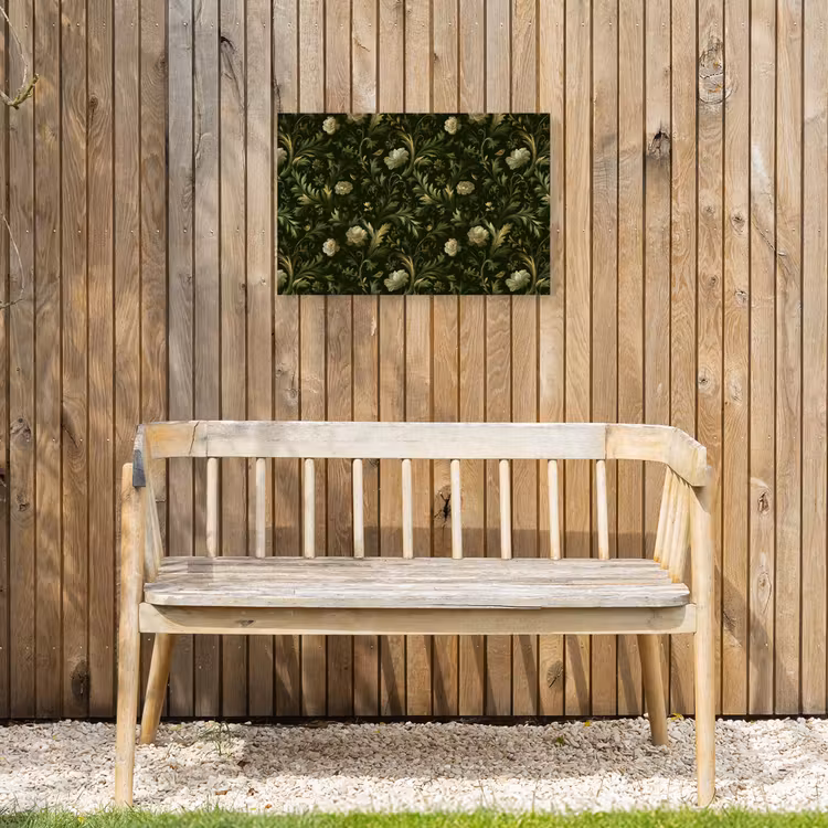 Botanisch - Naadloos - Bloemen Tuinposter op houten frame 2 cm dik klein 845 -sfeer4