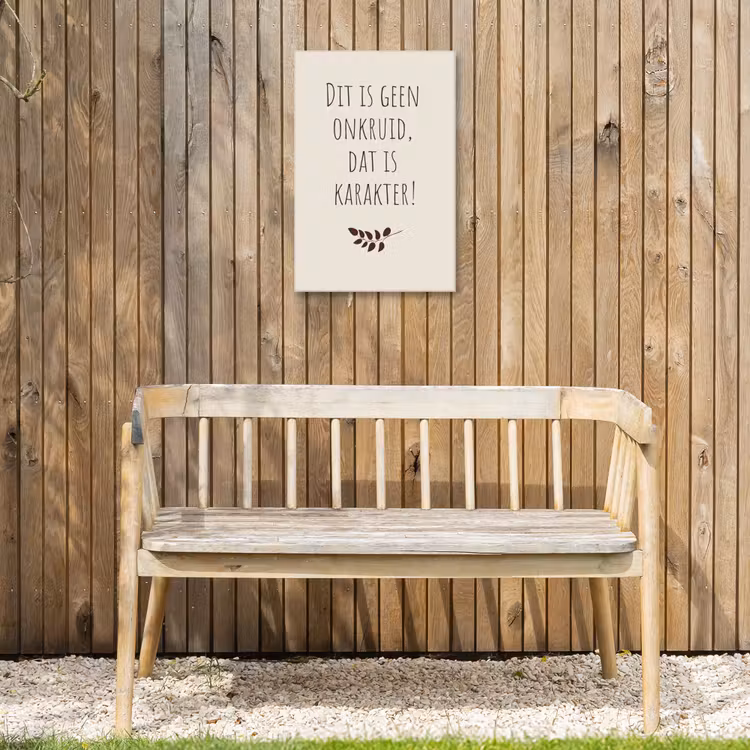 Bruin - Minimalistisch - Quote - Zomer Tuinposter op houten frame 2 cm dik klein -sfeer4