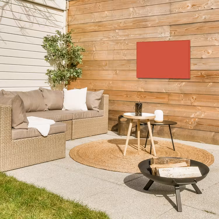 Brick - Red - Rood Tuinposter op houten frame 2 cm dik klein 845 -sfeer2