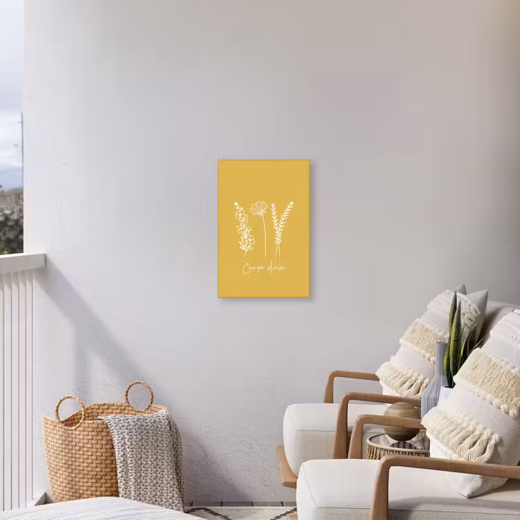 Carpe Diem met Bloemen Tuinposter op houten frame 2 cm dik klein -sfeer1
