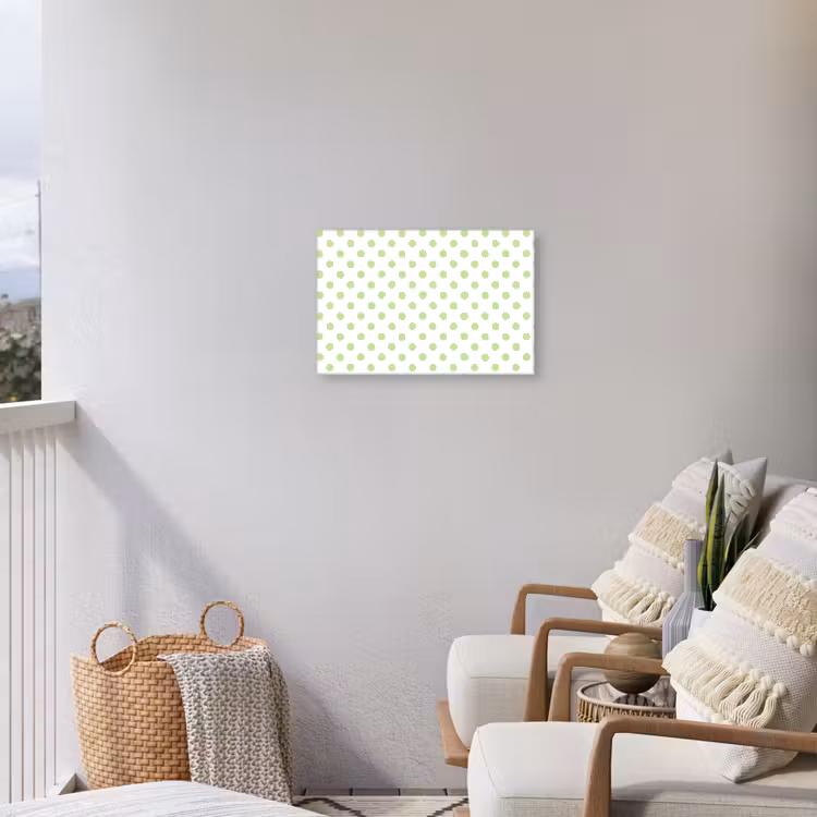 Dots - Klassiek - Groen Tuinposter op houten frame 2 cm dik klein 845 -sfeer1