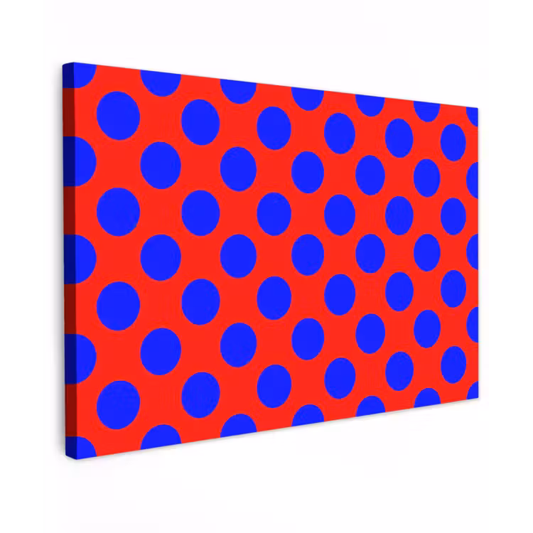 Dots - Klassiek - Rood Tuinposter op houten frame 2 cm dik klein 845 -3d