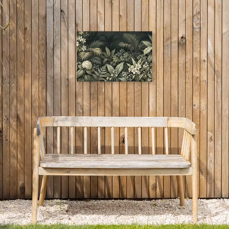Jungle - Bladeren - Botanisch - Groen Tuinposter op houten frame 2 cm dik klein -sfeer4