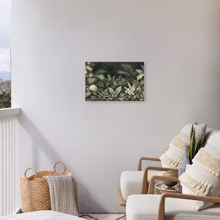 Jungle - Bladeren - Botanisch - Groen Tuinposter op houten frame 2 cm dik klein -sfeer1