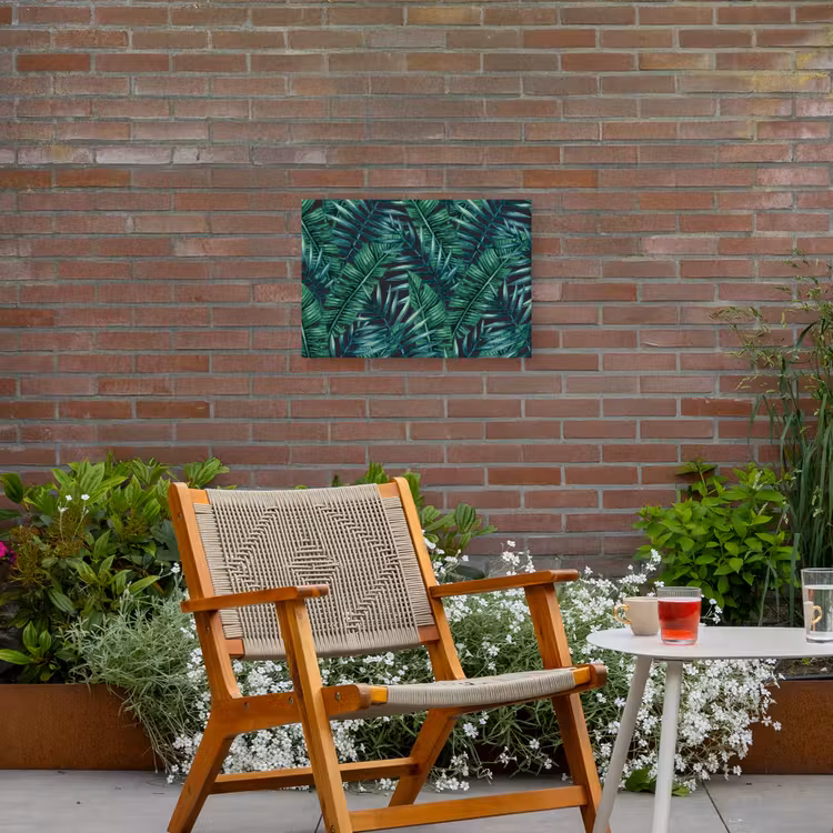 Jungle - Bladeren - Tropisch Tuinposter op houten frame 2 cm dik klein -sfeer3