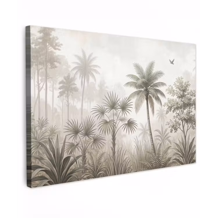 Jungle - Palmbomen - Natuur Tuinposter op houten frame 2 cm dik klein -3d