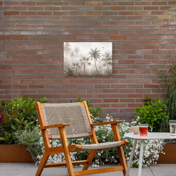 Jungle - Palmbomen - Natuur Tuinposter op houten frame 2 cm dik klein -sfeer3